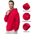 thumbnail image 5 of Pepypepy Men’s Pullover Hoodie, Lightweight Cotton Hooded Sweatshirt, Size: S-XXL, 5 of 7