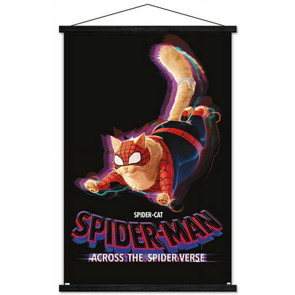Marvel Spider-Man: Across The Spider-Verse - Spider-Cat One Sheet Wall Poster with Magnetic Frame, 22.375" x 34"