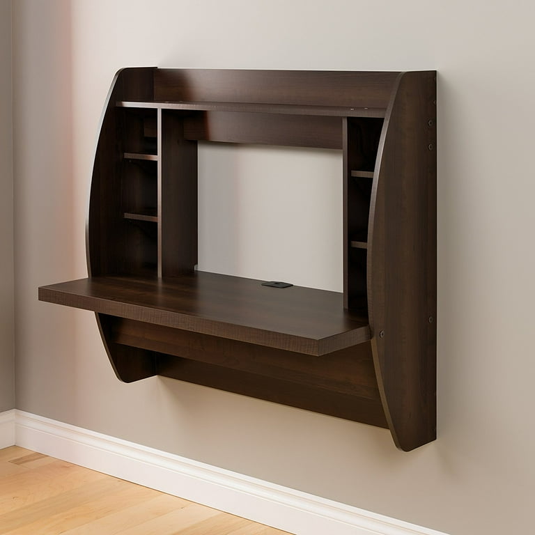 Black Floating Desk with Storage Walmart
