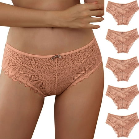 Xiaoxatg Panties for Women Panties For Women Crochet Lace Lace Up Panty Sexy Hollow Out Underwear Lace Thong Panties Lot