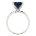 thumbnail image 4 of 3 ct Princess Cut Simulated Blue Sapphire Solitaire 18K White Gold Womens Engagement Ring, 4 of 5