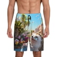 thumbnail image 1 of Fotbe Playful Hedgehog Forest Pond Pantalones Cortos de Pijama para Hombre, Ropa de Dormir, Pantalones de Pijama Cortos para Hombre-Small, 1 of 6