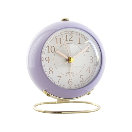 Analog Alarm Clocks for bedrooms,Small Desk Clocks,Night Light, Non-TickingBattery Powered,Silent Alarm Clock,Simple Design Desktop Alarm Clock.3.54*4.13 in.