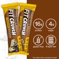 thumbnail image 4 of Barras de proteína del tamaño de un refrigerio FITCRUNCH, barra horneada de 6 capas, 4 g de azúcar, núcleo de pastel suave y sin gluten (9 barras, plátano y chocolate), 4 of 5