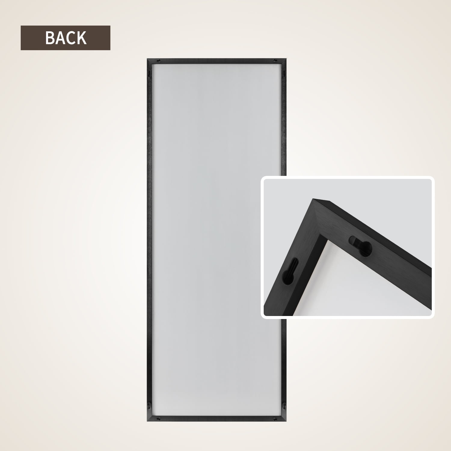 0.9 " x 71 " Black Modern simplicity Modern simplicity Floor Mirror 1