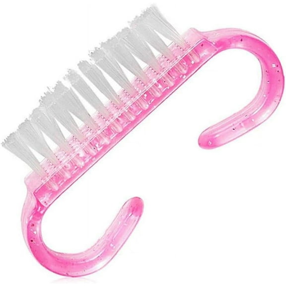 Handle Nail Cleaning Brush,Small Horn Brush,Nail Brush,Dust Brush,Nail Tools Brush,Hand Fingernail Brush Cleaner Scrubbing Kit for Toes and Nails Men Women (Random)
