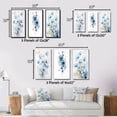 thumbnail image 4 of Designart "Tender Ginko Leaves in Blue Shades IV" Leaves Framed Wall Art Set Of 3 - Blue Leaves Frame Gallery Set For Office Decor, 4 of 6