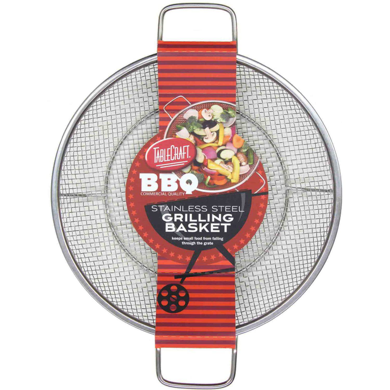 Tablecraft Bbq Round Grilling Basket Com