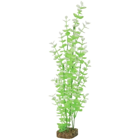 UPC: 0046798780267 | GloFish Plant Aquarium Décor Green and White Extra-Large Fluorescent Under Blue LED Light