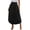Black, variant on CAIXIA Womens Bubble Maxi Skirt, Elastic Waist Puffy Hem A-Line Skirt with Pockets