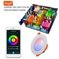 thumbnail image 4 of 6W WiFi LED Downlight for Ceiling Home Color Changing LED Recessed Spotlight, App Controlled RGBCW 2700K-5000K RGB White Multi-Color Aluminum Spotlight, Suitable for Home Bar KTV Model FC-TD001, 4 of 8