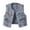 Blue, variant on Women Round Collar Sleeveless Cropped Denim Vest, Button Down Multi Flap Pocket Washed Jean Waistcoat, Vintage Casual Streetwear Sleeveless Outer Layer Jacket