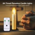 thumbnail image 4 of Velas sin llama Decoración de Navidad, 12PCS Led parpadeo Luces de pilas con temporizador a distancia/clips, velas de ventana blanco cálido para el hogar de interior al aire libre de la boda de, 4 of 9