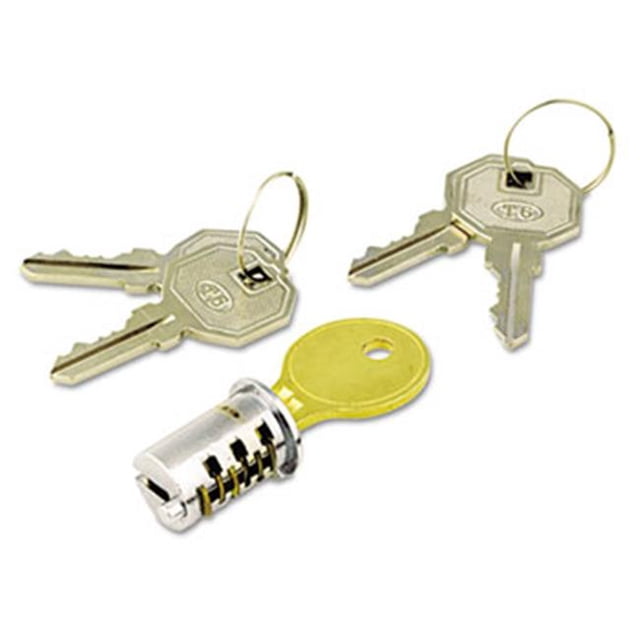 Alera KCSDLF Key-Alike Lock Core Set, Brushed Chrome