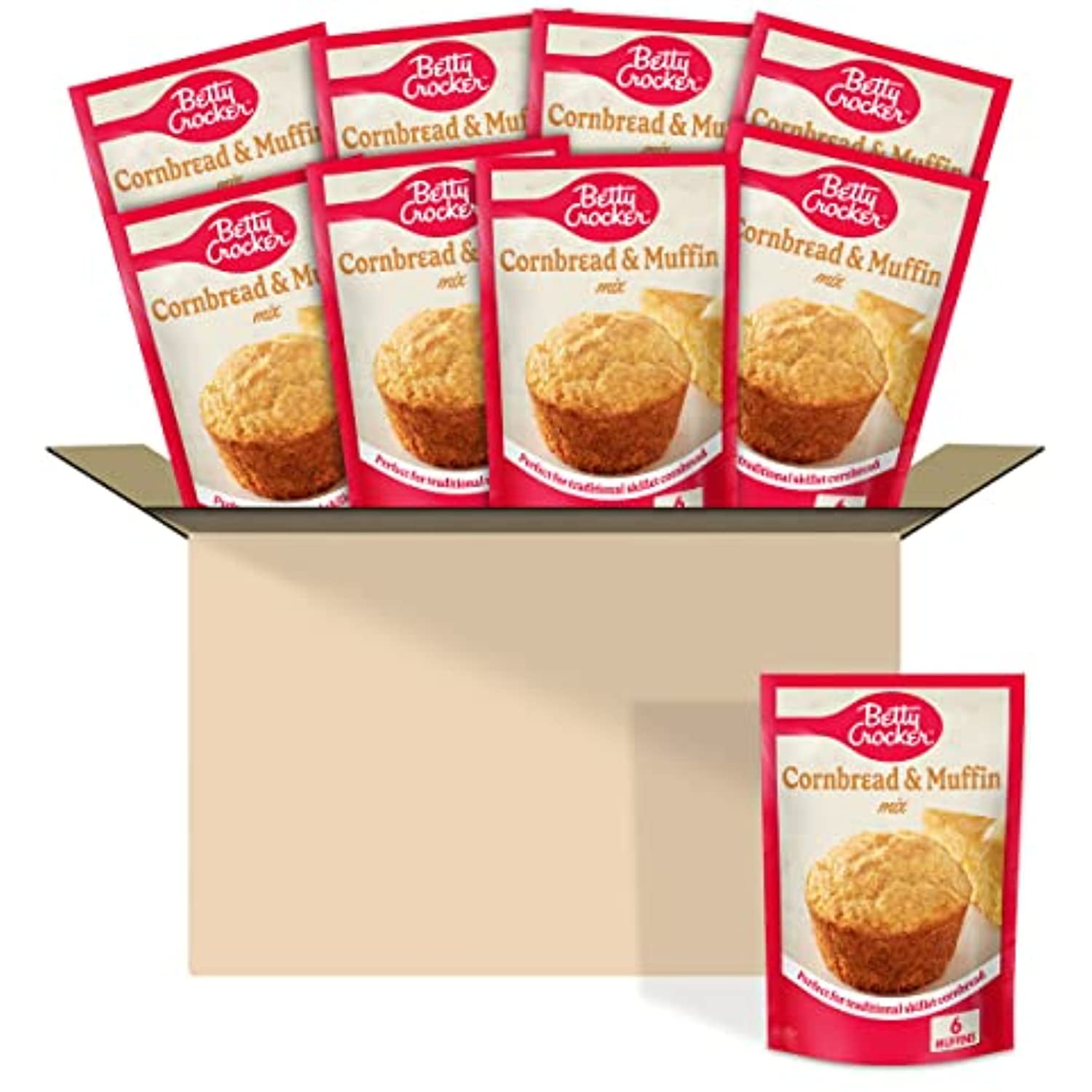 Betty Crocker Cornbread And Muffin Mix, 6.5 Oz (Pack Of 9)