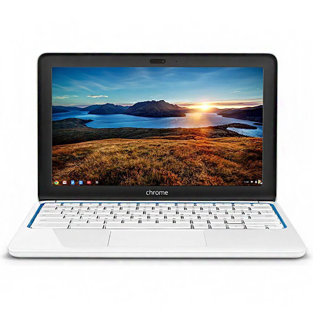 Refurbished Hp Chromebook 11 1101 White Blue Walmart Com