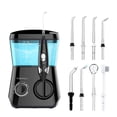 thumbnail image 1 of Irrigador bucal TUREWELL con hilo dental, 600 ml, con 8 puntas, color negro, 1 of 7