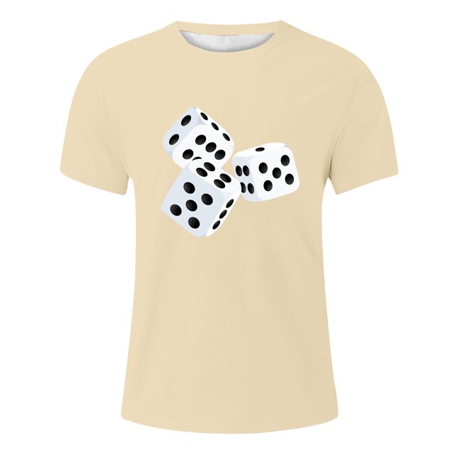 Huesdet T-Shirts pour Hommes en Tricot à Manches Courtes Col Ras du Cou Chandail Décontracté Texturé T-Shirts (Beige, G)