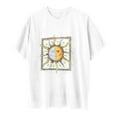 JYLPZYR Womens Oversized Tee Shirts Women's Vintage Sun and Moon