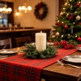 thumbnail image 4 of UNLLLL Mini Candle Ring Wreath, Artificial Greenery Christmas Table Centerpiece, Plastic Garland for Candles 3 to 4 Inch, for Mantel Shelf and Holiday Table Decor, B, 4 of 7