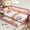Pink, variant on Mirightone Twin Size Daybed with Hydraulic Storage, Velvet Upholstered Twin Bed Frame with Charging Station for Bedroom, Beige