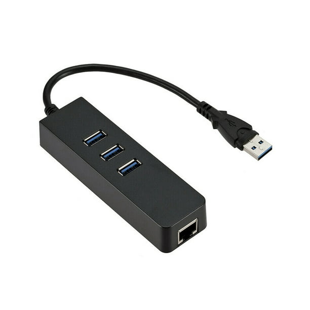 3Port USB 3.0 Hub With 1Gbps USB Port Adapter