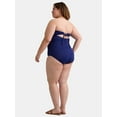 thumbnail image 5 of Time and Tru Women’s and Women’s Plus Bandeau Twist Front One Piece Swimsuit, Sizes XS-3X, 5 of 5