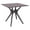 Brown, variant on Compamia Ibiza 31" Square Patio Dining Table in Dark Gray