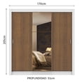 thumbnail image 3 of Ropero Closet Madesa Monaco 3 Puertas 1 con Espejo B/M 10931E, 3 of 10