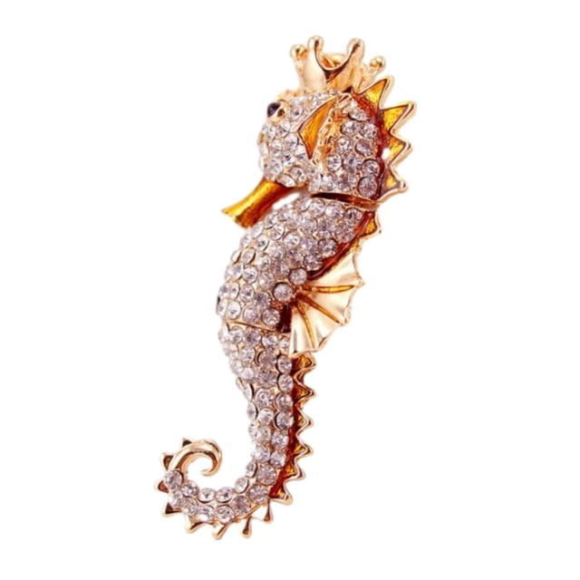 Llavero con diamantes de imitación para bolso de coche, llavero con anilla para llaves, colgante de aleación, decoraciones para teléfono, , Caballo de mar
