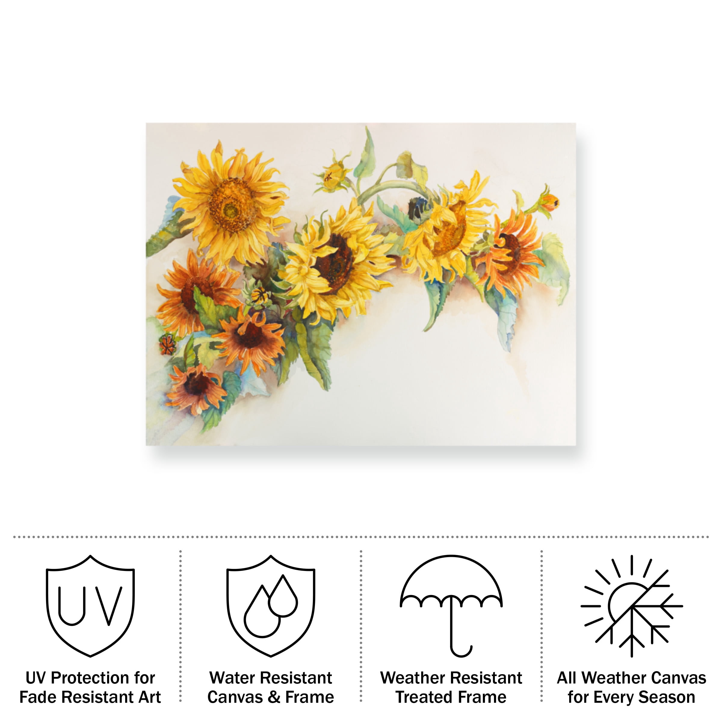 Joanne Porter 'Arch Of Sunflowers' Outdoor Canvas 35x47