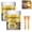 Yellow B, variant on Weather Resistant Water-Based Gold Paint, High Gloss Gold Leaf Paint for Wood Metal Wood abric Stone and Plaster Surfaces Quick Drying and Safe on All Surfaces