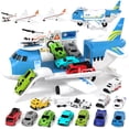 thumbnail image 1 of Airplane Toy, Airplane Toys for 2 Years Old Boy, Toy Airplane for Boys Age 2-4 3-6 4-7, 6x Racing Cars + 6x Transport Vehicles + 3x Aircraft, Toys for 2 3 4 5 Years Old, Plane Toys for Birthday, 1 of 8