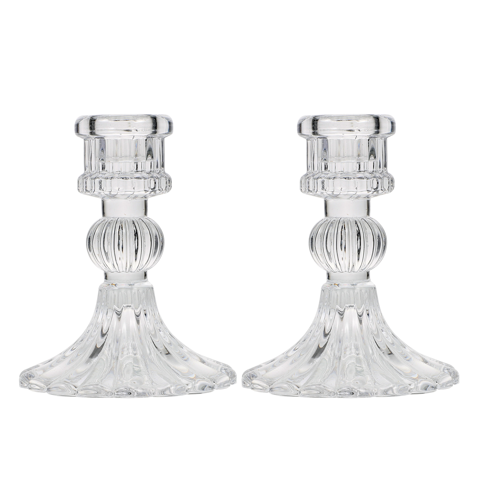 Candle Candlestick Holder Holders Stand Transparent Decor Table Dinner