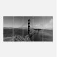 thumbnail image 2 of Pont Golden Gate en Panorama Gris - Impression sur Toile de Pont Maritime, 2 of 3