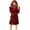 Burgundy-hooded, variant on U2SKIIN Women Hooded Fleece Robe, Short Plush Robes for Womens With Hood Soft Warm Spa Bathrobe（Black-hooded,XX-3X-Large）
