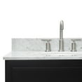 thumbnail image 6 of Ariel Hamlet 73 In. Double Oval Sink Vanity With 0.75 In. Carrara White Countertop In Black, 6 of 11