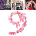 thumbnail image 3 of simhoa Artificial Vine Fake Eucalyptus Garland Hanging Decor for Wedding Chair Pointed Pointed Pink, 3 of 8