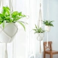 thumbnail image 4 of Pekkaxy 3 Pack Macrame Plant Hangers,  Hanging Planters Indoor Basket Decorative Flower Pots Holder Stand Boho Home Decor, Ivory, 4 of 9