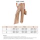 thumbnail image 5 of Pantalones de pierna ancha para mujer, pantalones elásticos de cintura alta, color puro, informales, para citas diarias, playa, marrón, M, 5 of 5