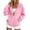 Pink -AL18, variant on Dwellite Hoodies for Womens Lightweight Full Zip Up Oversized Sweatshirts with Pockets Long Sleeve Casual Hooded White M