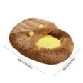 thumbnail image 2 of Khaki Cozy Pet Cave With Thick Filling For Warmth In Cold Weather For Cats And Small Dogs, 2 of 6