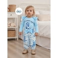thumbnail image 4 of BemeyourBBs Newborn Baby Girl It's Alright To Be Little Bitty Outfits Western Cowgirl Clothes Letter Long Sleeve Romper Pants Headband Set, 4 of 9