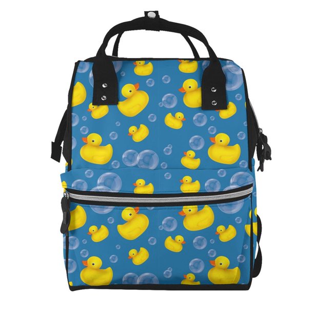 Disketp Rubber Duck Mochila de Pañales de Gran Capacidad con Múltiples Bolsillos, Mochila de Viaje Multifuncional para Bebé, Unisex, Moderna y Resistente
