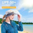 thumbnail image 2 of Sun Hat for Women UV Protection Bucket Fishing Hat with Ponytail-Hole, Foldable Outdoor Sun Hats Mesh Wide Brim Beach Hat, 2 of 10