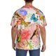 thumbnail image 3 of Balery Flowers And Birds Watercolor Camisa Casual de Manga Corta con Botones para Hombre, Texturizada, Estilo Cubano, para Playa, Verano-X-Large, 3 of 5