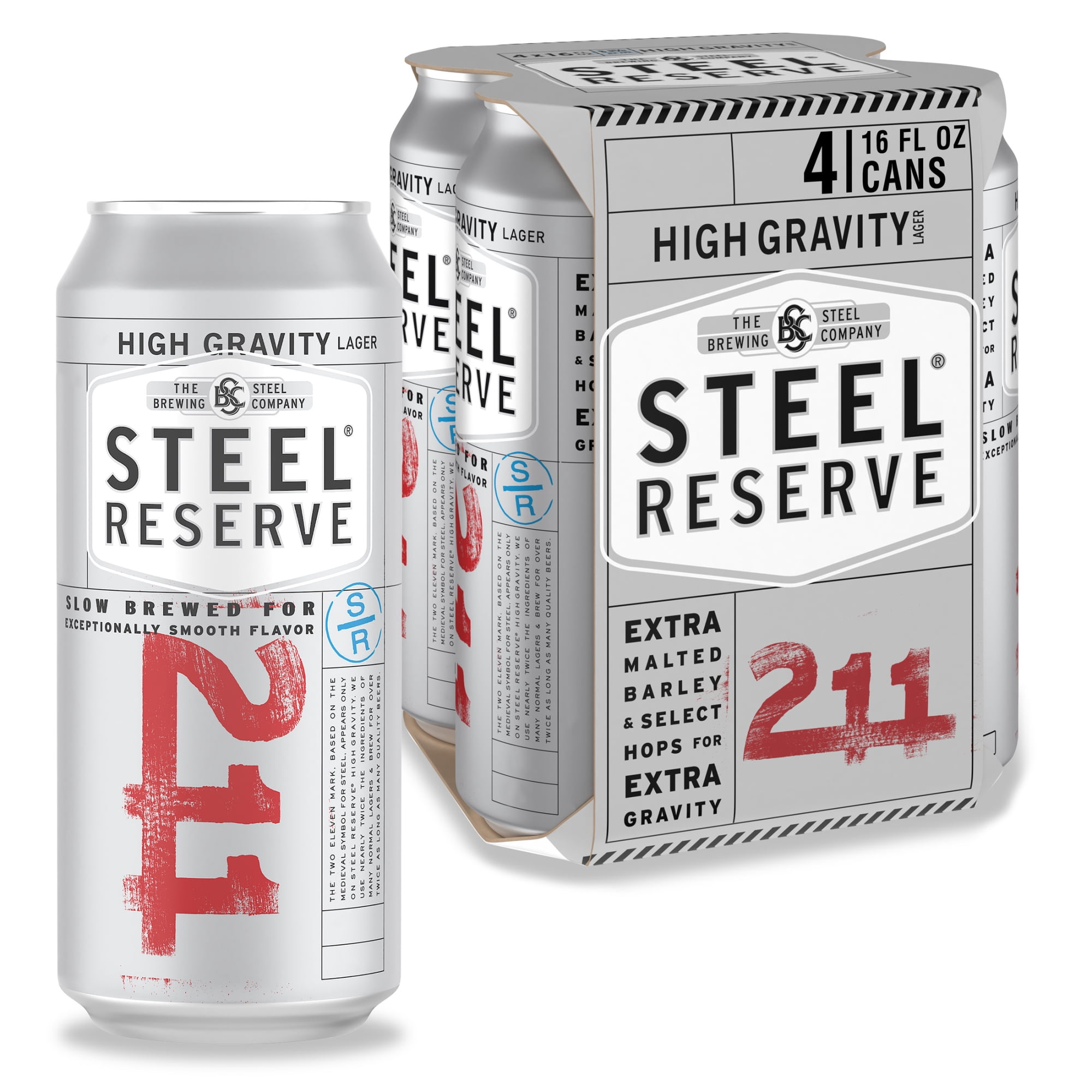 Steel Reserve High Gravity, 4 Pack, 16 fl oz Aluminum Cans, 8.1% ABV