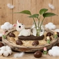 thumbnail image 4 of RKSTN Easter Ceramic Rabbit-Shaped Hydroponic Vase, Transparent Hydroponic Flower Arrangement Vase B, 4 of 5