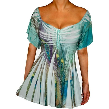 waist empire plus funfash slimming sleeves blouse short clothing walmart
