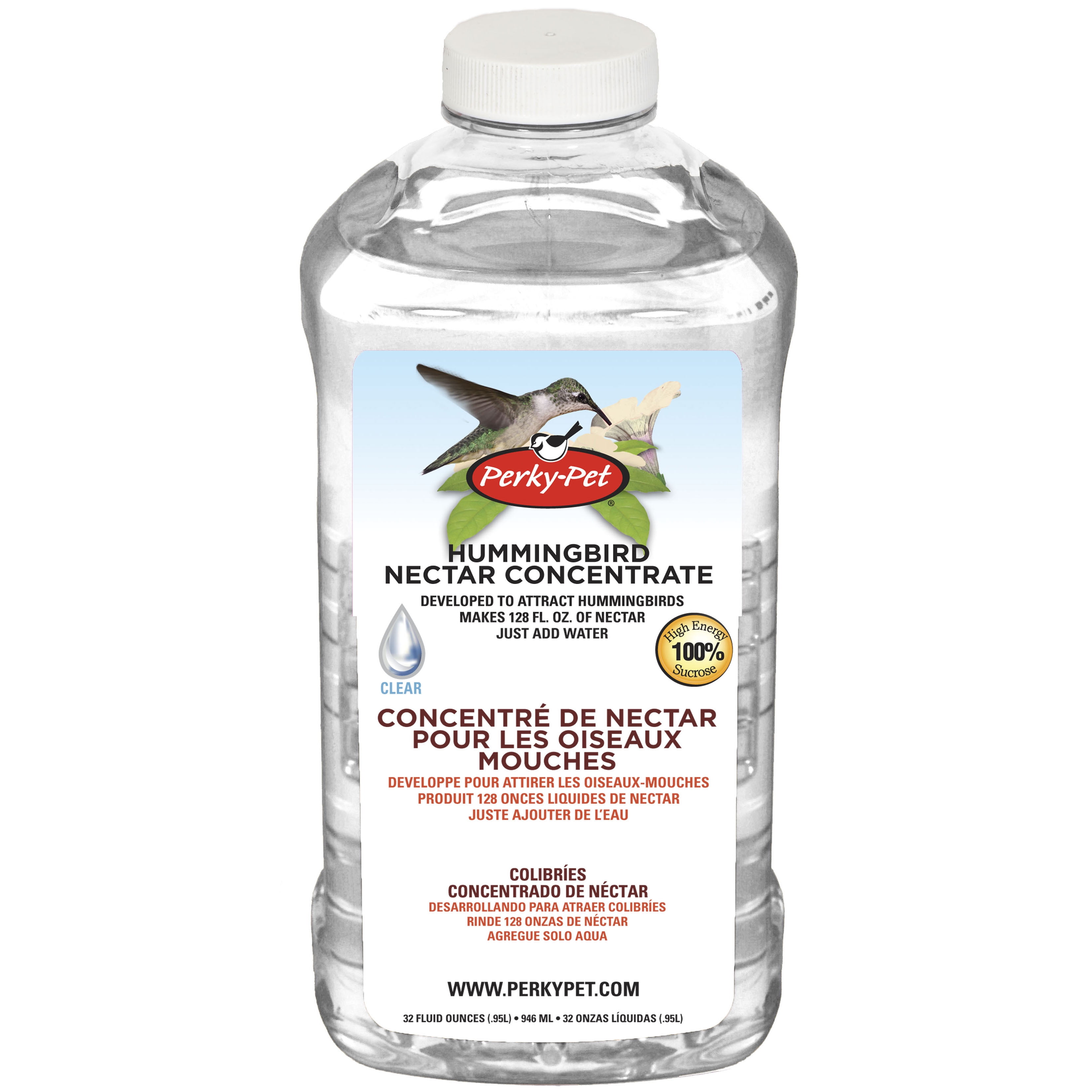 PerkyPet 238CL Clear Hummingbird Nectar Concentrate, 32Ounce